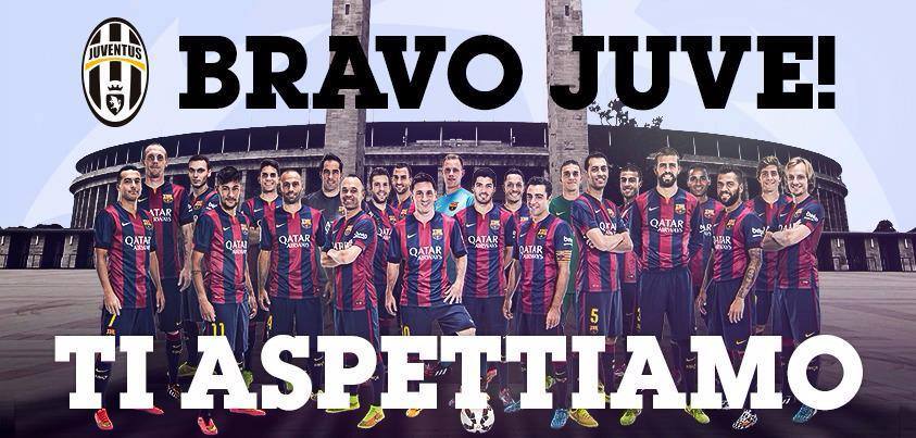 Juve z dubletem, Barca gratuluje